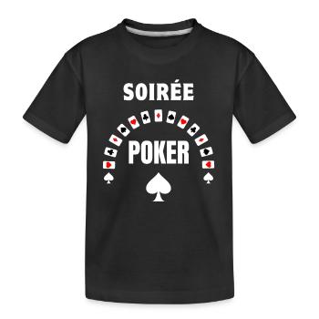 Soirée Poker As de Pique - T-shirt bio Premium Enfant - noir - Devant