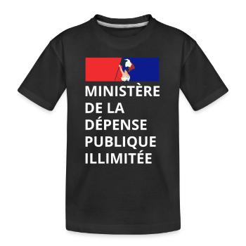 MINISTERE DE LA DEPENSE PUBLIQUE ILLIMITEE - T-shirt bio Premium Enfant - noir - Devant