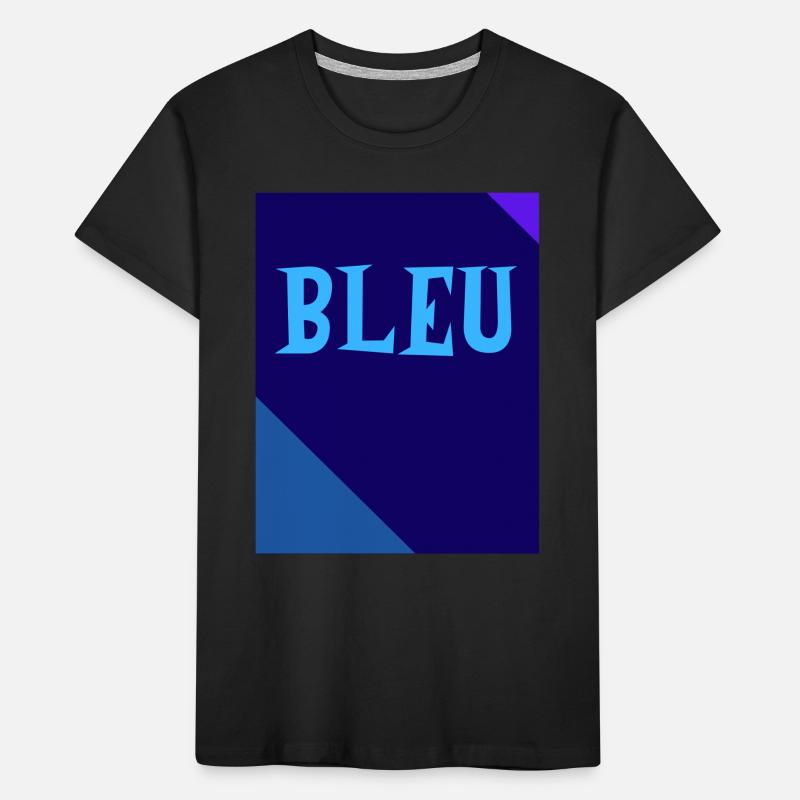 BLUE Rectangle Triangle Chalkboard Kids' Premium Organic T-Shirt