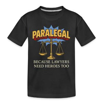 Rechtsanwaltsgehilfin Weil auch Anwälte Helden - Kinder Premium Bio T-Shirt - Schwarz - Vorne