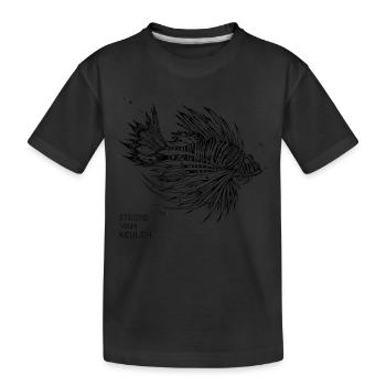 Vom Kölner Studio - Roar wie ein Löwe (Fisch) - Kinder Premium Bio T-Shirt - Schwarz - Vorne