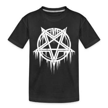 Satanic pentagram - Kids' Premium Organic T-Shirt - black - Front