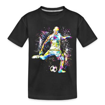 Soccer - Soccer player Cristiano - Colorful - Kids' Premium Organic T-Shirt - black - Front
