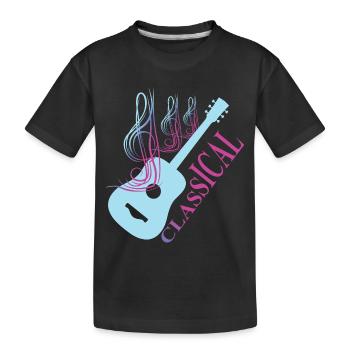 Musique de guitare classique - T-shirt bio Premium Enfant - noir - Devant