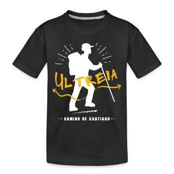 Ultreïa, camino de Santiago ! - T-shirt bio Premium Enfant - noir - Devant