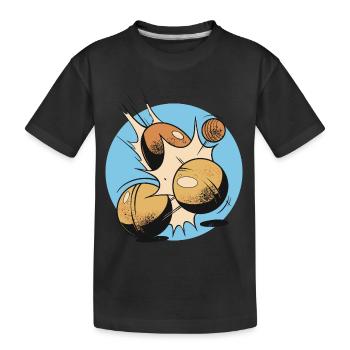Boules boules boules pour boule pétanque boule - T-shirt bio Premium Enfant - noir - Devant