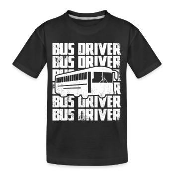 Chauffeur de bus - T-shirt bio Premium Enfant - noir - Devant