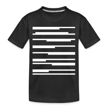 Geometric Lines design - Kids' Premium Organic T-Shirt - black - Front