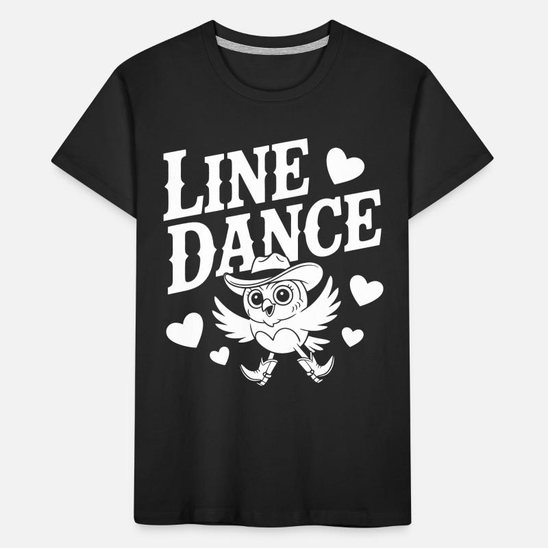 Verspieltes Linedance Design mit Eule Kinder Premium Bio T-Shirt