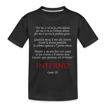 Inferno Canto III Divine Commedy Per me si va - Kinder Premium Bio T-Shirt - Schwarz - Vorne