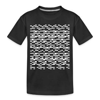 Glitch Grid Monochromes Muster - Kinder Premium Bio T-Shirt - Schwarz - Vorne