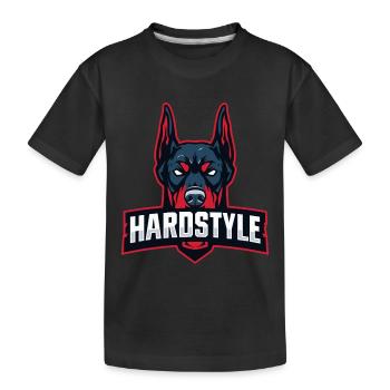 Tête de doberman – HARDSTYLE - T-shirt bio Premium Enfant - noir - Devant