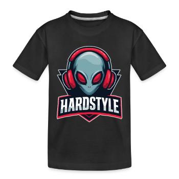 HARDSTYLE Alien Headphone Motif - T-shirt bio Premium Enfant - noir - Devant