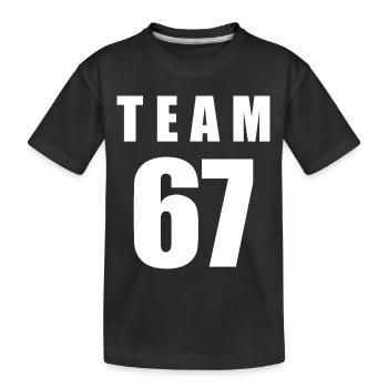 Team 67 - Kinder Premium Bio T-Shirt - Schwarz - Vorne