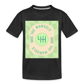 Save The Manuals Design für Petrolheads - grün - Kinder Premium Bio T-Shirt - Schwarz - Vorne