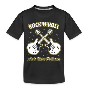 Rock 'N' Roll Ain't Noise Pollution - Kids' Premium Organic T-Shirt - black - Front