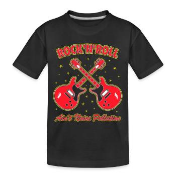 Rock 'N' Roll Ain't Noise Pollution - Kids' Premium Organic T-Shirt - black - Front