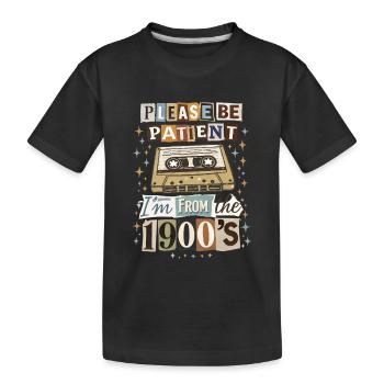 Retro Cassette Nostalgia - Kids' Premium Organic T-Shirt - black - Front