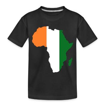 Drapeau de la Côte d’Ivoire Afrique - T-shirt bio Premium Enfant - noir - Devant