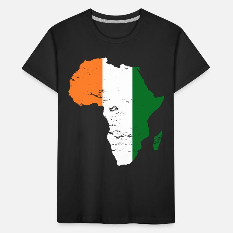 Drapeau de la Côte d’Ivoire Afrique utilisé T-shirt bio Premium Enfant