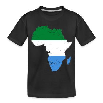 Sierra_Leone_Flagge_Afrika_used - Kids' Premium Organic T-Shirt - black - Front