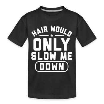 Kahler Humor Rasierter Kopf | Funny Man-Geschenk - Kinder Premium Bio T-Shirt - Schwarz - Vorne