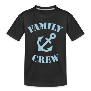 Équipage familial (Ancre / Équipage du navire / Bleu ciel) - T-shirt bio Premium Enfant - noir - Devant