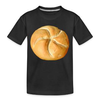 brot broetchen crossaint baecker baguette bread bu - Kinder Premium Bio T-Shirt - Schwarz - Vorne