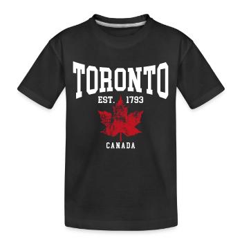 Toronto - Kinder Premium Bio T-Shirt - Schwarz - Vorne