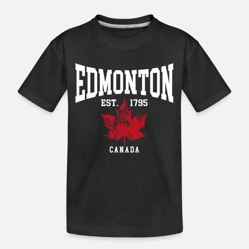 Edmonton - Kinder Premium Bio T-Shirt - Schwarz