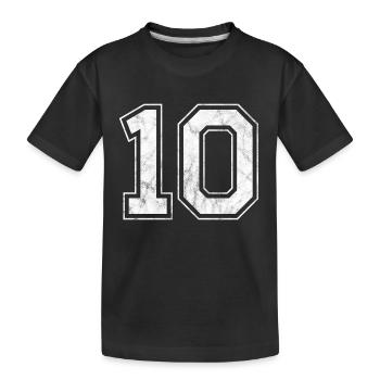 Anzahl 10 - Kinder Premium Bio T-Shirt - Schwarz - Vorne