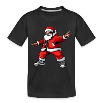 Hip Hop Weihnachten - Kinder Premium Bio T-Shirt - Schwarz - Vorne
