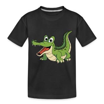 Crocodile Reptile Crocodile Alligator - T-shirt bio Premium Enfant - noir - Devant