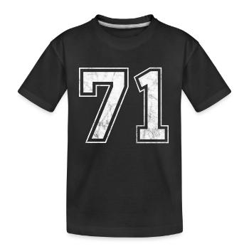 Anzahl 71 - Kinder Premium Bio T-Shirt - Schwarz - Vorne