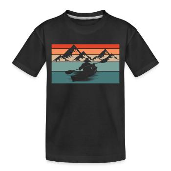 Sports nautiques en kayak - T-shirt bio Premium Enfant - noir - Devant