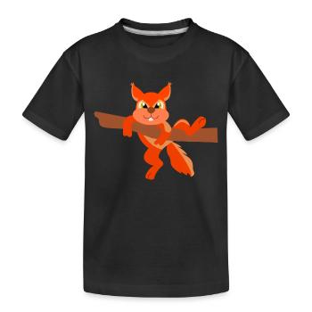 chipmunk - Kids' Premium Organic T-Shirt - black - Front