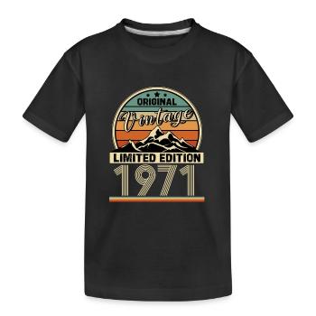 1971 - Kids' Premium Organic T-Shirt - black - Front