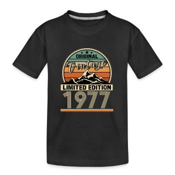 Rétro 1977 - T-shirt bio Premium Enfant - noir - Devant