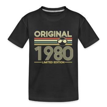 1980 - Kinder Premium Bio T-Shirt - Schwarz - Vorne