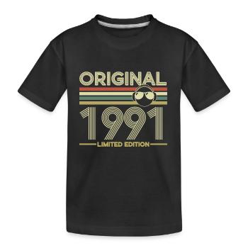 1991 - Kids' Premium Organic T-Shirt - black - Front