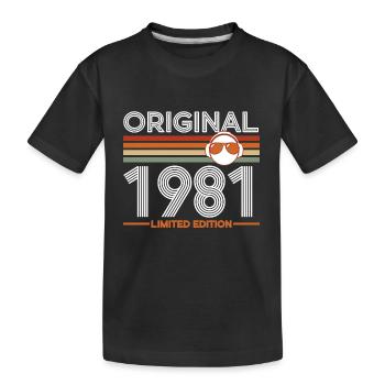1981 - Kids' Premium Organic T-Shirt - black - Front