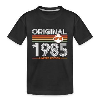1985 - Kinder Premium Bio T-Shirt - Schwarz - Vorne