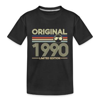 1990 - Kids' Premium Organic T-Shirt - black - Front