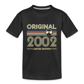 2002 - Kids' Premium Organic T-Shirt - black - Front