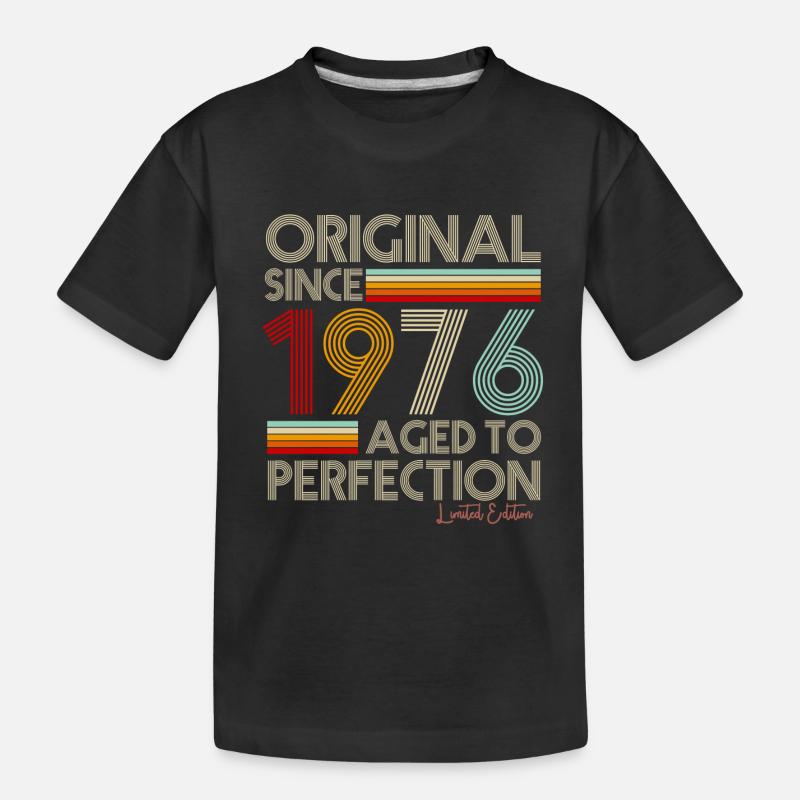 1976 - Kinder Premium Bio T-Shirt - Schwarz