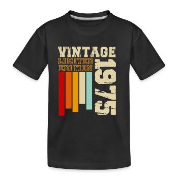 1975 - Kids' Premium Organic T-Shirt - black - Front