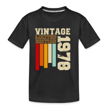 1978 - Kids' Premium Organic T-Shirt - black - Front