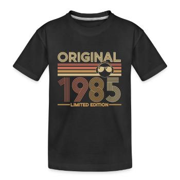 1985 - Kinder Premium Bio T-Shirt - Schwarz - Vorne