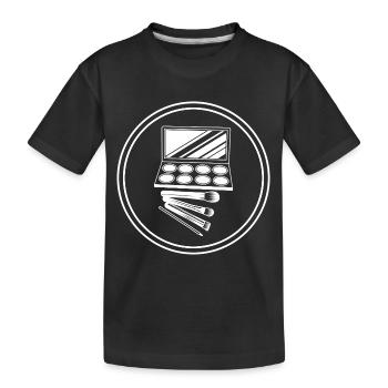 Make Up Kosmetik Icon - Kinder Premium Bio T-Shirt - Schwarz - Vorne