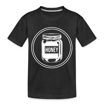 Symbole miel apiculteur - T-shirt bio Premium Enfant - noir - Devant